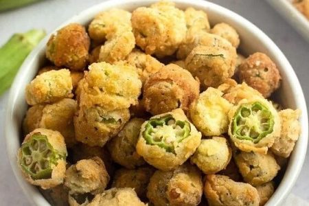 طرز تهیه بامیه سوخاری با سس مخصوص