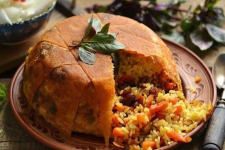 طرز تهیه شاه پلو مخلوط مخصوص عاشقان ته دیگ