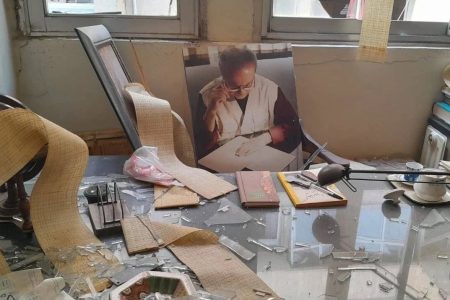 تخریب منزل و دفتر کار زنده یاد اکبر رادی در پی حمله اخیر رژیم صهیونیستی