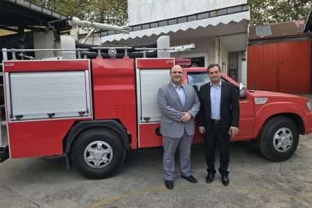 تحویل یک دستگاه خودروی پیشرو آتش نشانی به شهرداری رضوانشهر توسط سازمان همیاری شهرداری های گیلان
