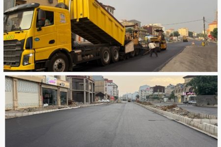 آسفالت خیابان جدید سعدی به سرگل پس از تملک ۹۸ ملک